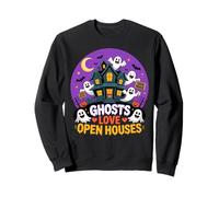 Fantasmas Amor Casas Abiertas Divertido Agente Inmobiliario Halloween Sudadera