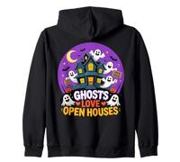 Fantasmas Amor Casas Abiertas Divertido Agente Inmobiliario Halloween Sudadera con Capucha