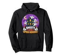 Fantasmas Amor Casas Abiertas Divertido Agente Inmobiliario Halloween Sudadera con Capucha