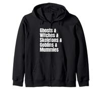 Fantasmas Brujas Esqueletos Goblins Momias Lista Halloween Sudadera con Capucha