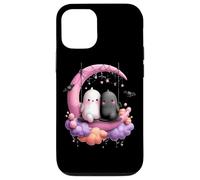 Fantasmas de Luna de Halloween Kawaii en Columpio Carcasa para iPhone 12/12 Pro