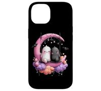 Fantasmas de Luna de Halloween Kawaii en Columpio Carcasa para iPhone 14