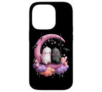 Fantasmas de Luna de Halloween Kawaii en Columpio Carcasa para iPhone 14 Pro