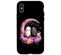Fantasmas de Luna de Halloween Kawaii en Columpio Carcasa para iPhone X/XS