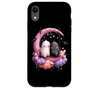 Fantasmas de Luna de Halloween Kawaii en Columpio Carcasa para iPhone XR