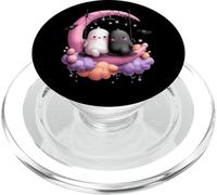Fantasmas de Luna de Halloween Kawaii en Columpio PopSockets PopGrip para MagSafe