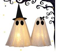 Fantasmas Decoración Halloween 2 Piezas Centro Mesa Adorable con Sombrero y