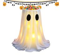 Fantasmas Decorativos Luminosos Cuenco de Dulces Escalofriante con 8 Modos