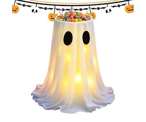 Fantasmas Decorativos Luminosos Cuenco de Dulces Escalofriante con 8 Modos