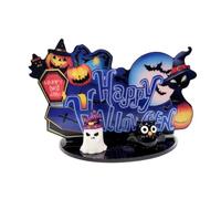 Fantasmas Decorativos Sobremesa Iluminado Espeluznante Fantasma y Calabaza