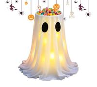 Fantasmas Halloween Decoración Exterior Cuenco Porta Caramelos Con 8 Modos
