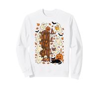 Fantasmas Lindos Leyendo Libros Biblioteca Temporada Espeluznante Bookworm Sudadera