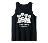 Fantasmas Lindos para Actividades Normales Lectura acogedora de otoño Camiseta sin Mangas