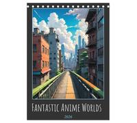 Fantastic Anime Worlds (Desk Calendar 2026 DIN A5 portrait), CALVENDO 12 Month DeskCalendar: A journey through fantastic anime worlds.