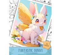 Fantastic Bunny Coloring Book for Adults and Kids: Cute Fantasy Bunnies, Magical Forests, Mushroom Houses, Relaxing and Stress Relief Coloring Pages: ... Enchanted Scenes and Relaxing Designs