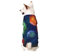 Fantastic Planets and Moons - Sudadera básica con capucha para perro, ropa para cachorros, gatitos, perros pequeños y medianos