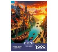 Fantástica Arquitectura Puzzle De 1000 Piezas para Adultos Rompecabezas Divertidos De Animales para Hombres Y Mujeres Hermosas Casas Juguete De Desafío Educativo Clásicos38x26cm/1000pcs