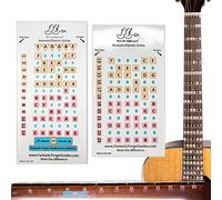 Fantástica guía de dedos para guitarras acústicas y eléctricas, calcomanías para diapasón, aprender a tocar la guitarra, trastes 1-24