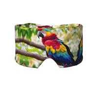 Fantástica máscara de plumas de loro para hombres y mujeres, transpirable y ajustable, para dormir y para yoga, viajes
