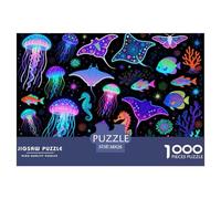 Fantásticas Criaturas del mar Profundo Puzzle De Madera Impermeable DIY Puzzles De 1000 Piezas Regalos para Adultos Desafiante Y Estimulante Rompecabezas Decoración del Hogar