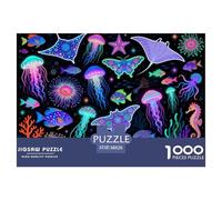 Fantásticas Criaturas del mar Profundo Puzzle De Madera Impermeable Puzzles De 1000 Piezas Regalos para Adultos Desafiante Y Estimulante Rompecabezas Decoración del Hogar
