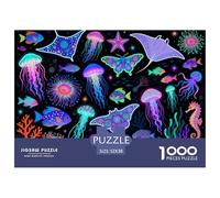 Fantásticas Criaturas del mar Profundo Puzzle De Madera Impermeable Puzzles De 1000 Piezas Regalos para Adultos Divertido Rompecabezas Juegos Educativos