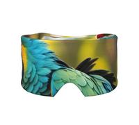 Fantásticas orejeras transpirables y ajustables con estampado de plumas de loro, para hombres y mujeres, para yoga, viajes