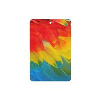 Fantástico ambientador con estampado de plumas de loro, 10 piezas, ambientador para coche, hojas colgantes con cuerda para coche y hogar