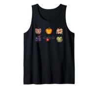 Fantastico Halloween Iconos Manzana Esqueleto Momia Vampiro murciélago Camiseta sin Mangas