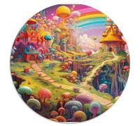 Fantástico Hongo Rompecabezas Redondo 1000p Adultos-Niños paisajes Circular Puzzle Niños: Juguete Educativo Decoración Hogar Infantil Imposible 1000pcs (67.5x67.5cm)