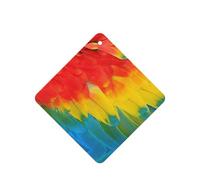 Fantástico juego de 10 tarjetas ambientadoras con estampado de plumas de loro, hojas colgantes perfumadas para coche, para decoración de coche