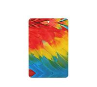 Fantástico juego de 10 tarjetas ambientadoras con estampado de plumas de loro, hojas colgantes perfumadas para coche, para decoración de coche