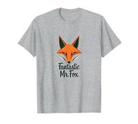 Fantástico Mr. Fox: Arte Inteligente de Criaturas del Bosque Camiseta, Hombre, Gris Jaspeado, 6XL