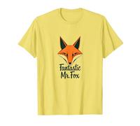 Fantástico Mr. Fox: Arte Inteligente de Criaturas del Bosque Camiseta, Hombre, Limón, XL