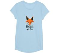 Fantástico Mr. Fox: Arte Inteligente de Criaturas del Bosque Camiseta, Niñas, Azul Bebé, S