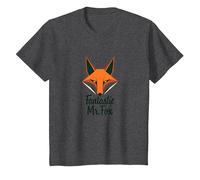 Fantástico Mr. Fox: Arte Inteligente de Criaturas del Bosque Camiseta, Niños, Jaspeado Oscuro, 8 años