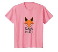 Fantástico Mr. Fox: Arte Inteligente de Criaturas del Bosque Camiseta, Niños, Rosado, 12 años