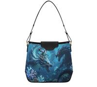 Fantásticos bolsos de mano de dragón de mar profundo para mujer, bolsos de mano de moda con correas extraíbles para viajes, trabajo, gimnasio