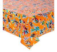 - Fantastik - Mantel de Hule para Mesa (120 cm Ancho - Largo por Medio Metros) Modelo Oaxaca Naranja