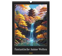 Fantastische Anime Welten (Wandkalender 2026 DIN A3 hoch), CALVENDO Monatskalender: Eine Reise durch fantastische Anime Welten!