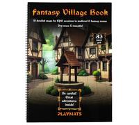 Fantasy Adventures - Libro A3 RPG con 14 mapas detallados, cuadrícula hexagonal