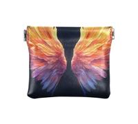Fantasy Angel Wings - Monederos negros para mujer, monedero pequeño, monedero para mujer, Fantasy Angel Wings Black-3, 4.33x3.74In, Fantasy Angel Wings Black-3