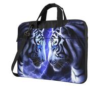 Fantasy Art Two Blue-Eyed Tigers - Funda acolchada para laptop de 15.6 pulgadas, funda acolchada para mujeres y hombres
