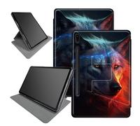 Fantasy Art Wolf - Funda para Samsung Galaxy Tab S8 Plus 2022/S7 FE 2021/S7 Plus 2020 de 12.4 pulgadas, soporte plegable giratorio de 360 grados, múltiples ángulos de visión, funda con apagado y