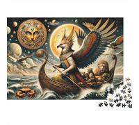 Fantasy Artwork Ancient Egyptian Mythology Puzzle Imposible,desafío for Adults Juego Educativo 1000 Piezas Obra De Arte De Juego De para Adultos Y Niños Mayores De 12 Años 52x38cm/1000pcs