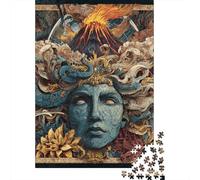 Fantasy Artwork Mythical Creature with Fire and Flames Puzzles Imposible,desafío for Adults Juego Educativo 1000 Piezas Obra De Arte De Juego De para Adultos Y Niños 70x50cm/1000pcs