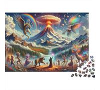Fantasy Artwork with Animals and Nature Rompecabezas Imposible,desafío for Adults Juego Educativo 1000 Piezas Obra De Arte De Juego De para Adultos, Regalos A Partir De 14 Años 52x38cm/1000pcs