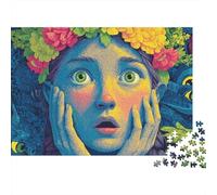 Fantasy Artwork with Flowers Puzzle 1000 Piezas, Rompecabezas Para Adultos, Rompecabezas Imposable, Rompecabezas Juego De Habilidad Para Toda La Familia, Rompecabezas Para Adultos, Rompecabezas 70x50c