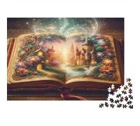 Fantasy Book Magic Colourful Book Landscape Art 1000 Pieces Jigsaws Adults and Children Fun Activity for Rainy Days 38x26cm/1000pcs