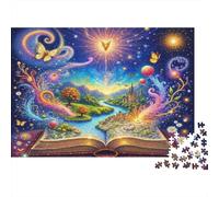 Fantasy Book World_2 Rompecabezas De 1000 Piezas En Cartón Premium Set para Adultos, Desafío Educativo, Diversión En Casa, Gran Idea De Regalo 52x38cm/1000pcs